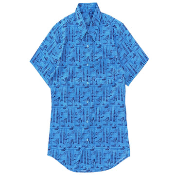 Spacecraft Blueprint Hawaiian Shirt, Rocket Diagram Aloha Shirt, Astronaut Engineering Shirt, Sci-Fi Space Vacation Shirt