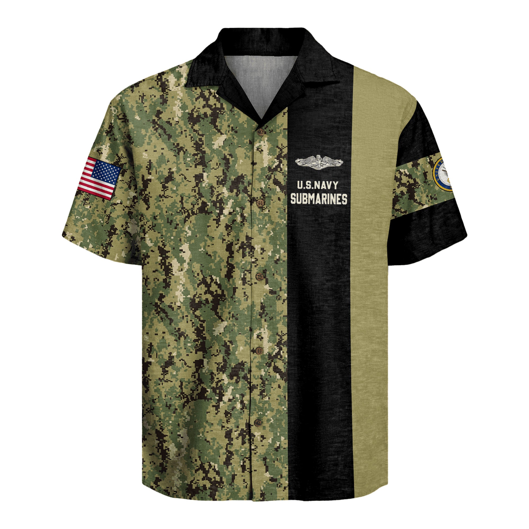 US Navy Submarine Aloha Shirt – Patriotic Veteran Gift Beach Shirt