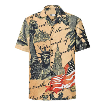 Declaration Inspired Aloha Shirt, 250th Anniversary 1776–2026 Patriotic Shirt