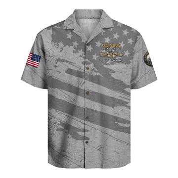 US Navy Submarine Hawaiian Shirt, Patriotic Military Aloha Beach Shirt