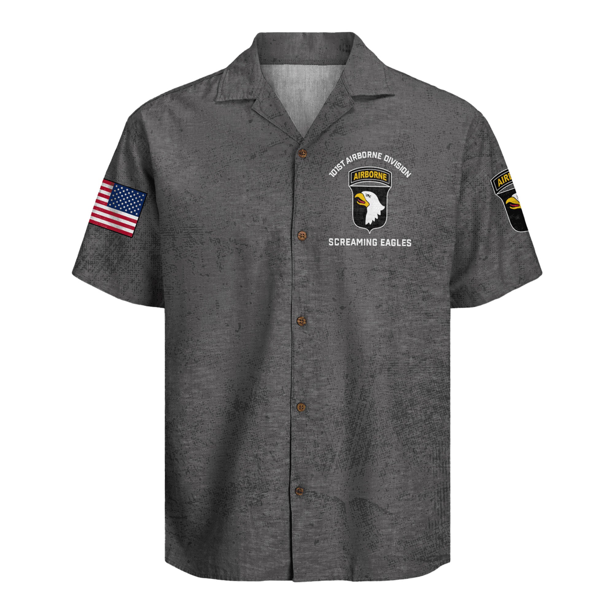Airborne Hawaiian Shirt, US Army Patriotic Paratrooper Aloha Shirt