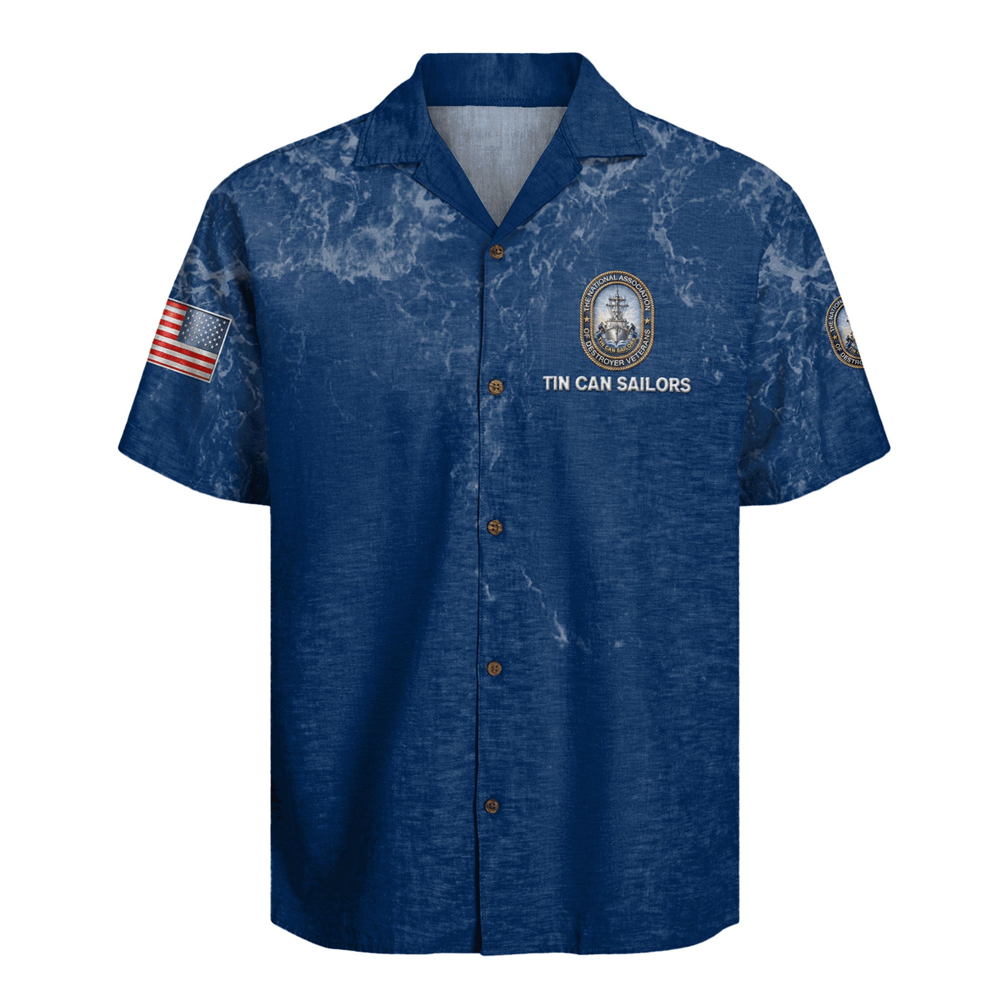 Tin Can Sailors Hawaiian Shirt, US Navy 250th Anniversary Aloha Shirt