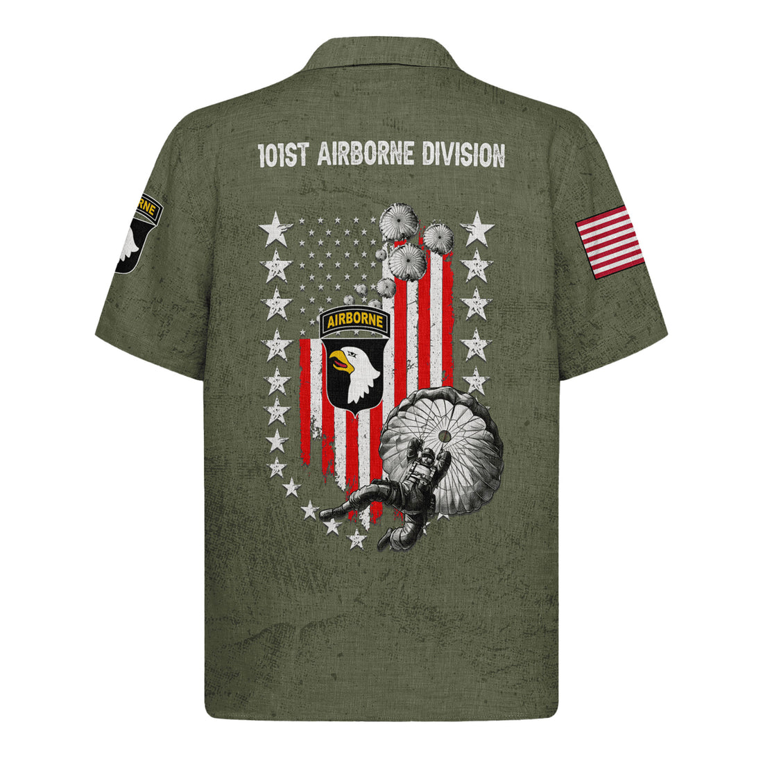 US Army Airborne Aloha Shirt, Military Paratrooper Hawaiian Beach Shirt