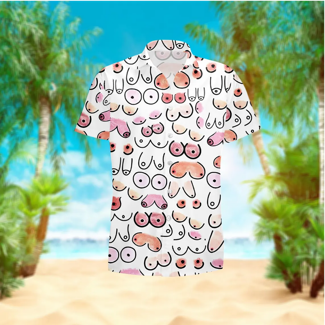 Novelty Funny Hawaiian Shirt,Tropical Beach Party Aloha Shirt Gift