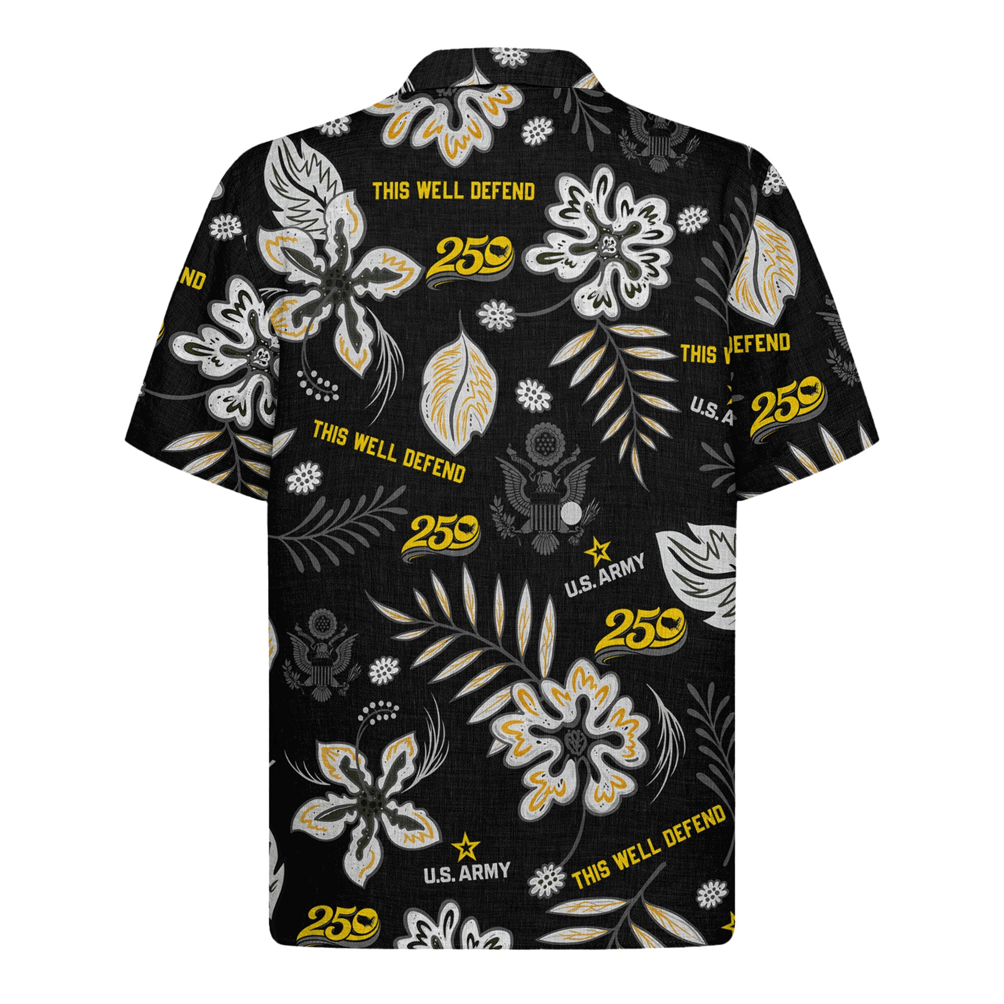 US Army Aloha Shirt, Patriotic 250th Anniversary Beach Shirt