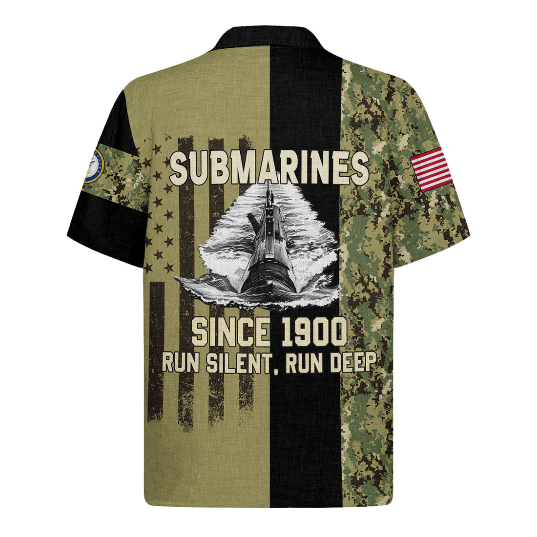 US Navy Submarine Aloha Shirt – Patriotic Veteran Gift Beach Shirt