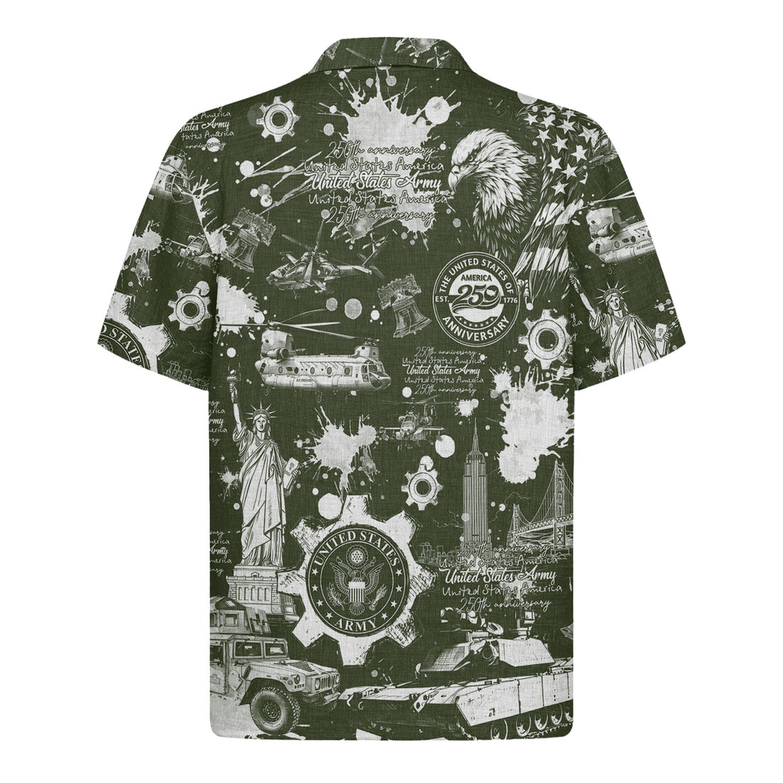 Military Hawaiian Shirt, US Army America 250th Anniversary Aloha Shirt