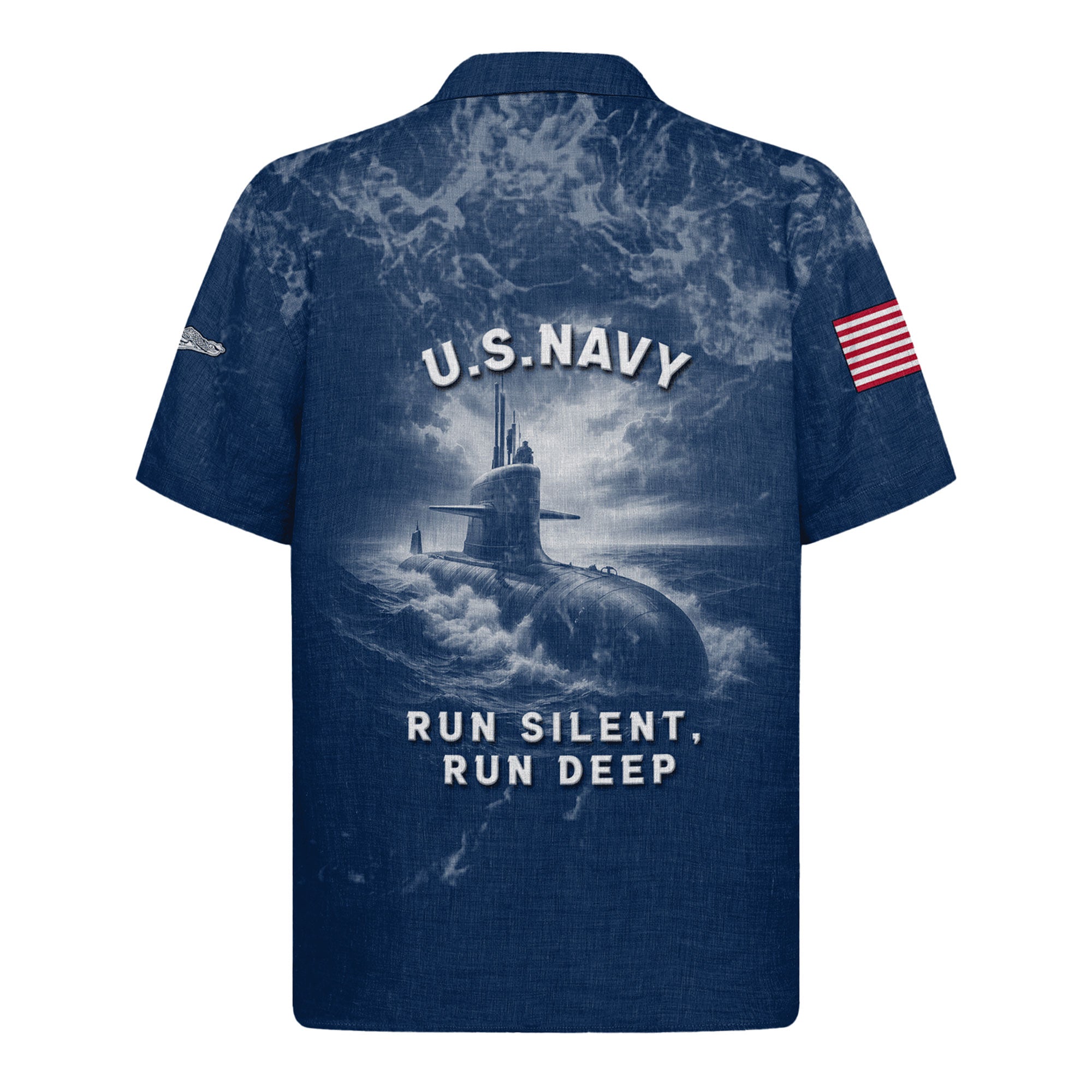 US Navy Submarine Hawaiian Shirt, 250th Anniversary Patriotic Aloha Shirt