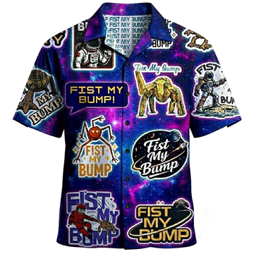 Funny Galaxy Hawaiian Shirt  Space Meme Aloha Button Down Cosmic Outfit That Gets Laughs