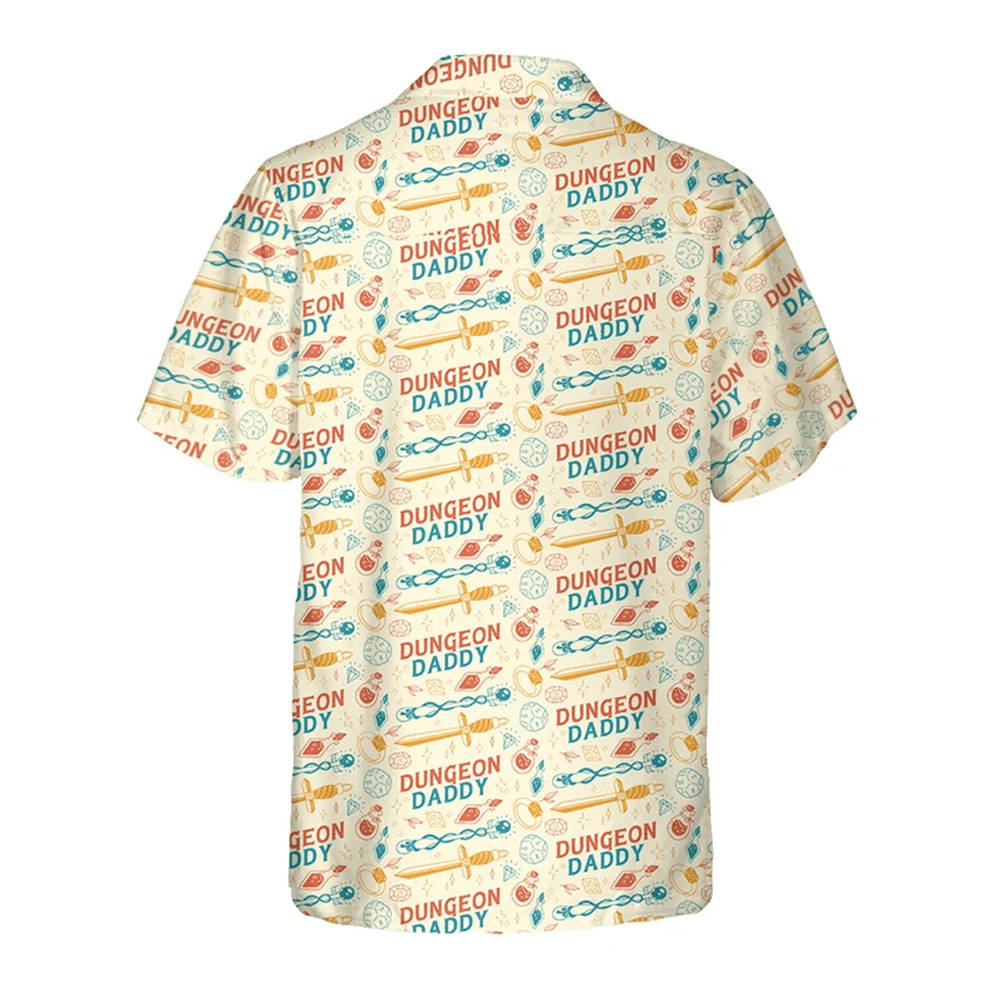Dungeon Daddy Hawaiian Shirt Funny DnD Gift Dungeon Master Aloha Shirt for Dungeons & Dragons Fans