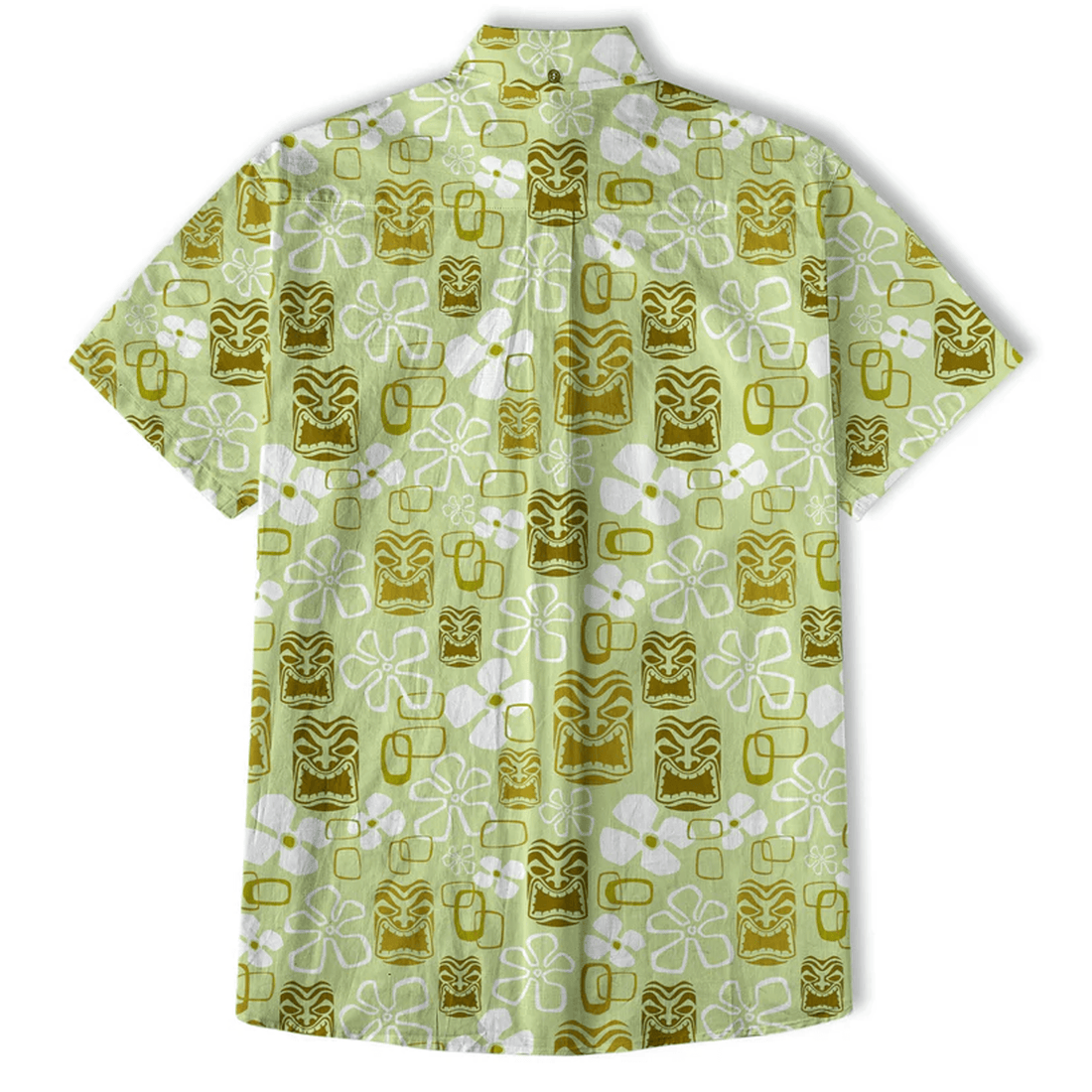 Exotic Tiki Hawaiian Shirt  Hibiscus Aloha Shirt for Men Tropical Beach Button Down
