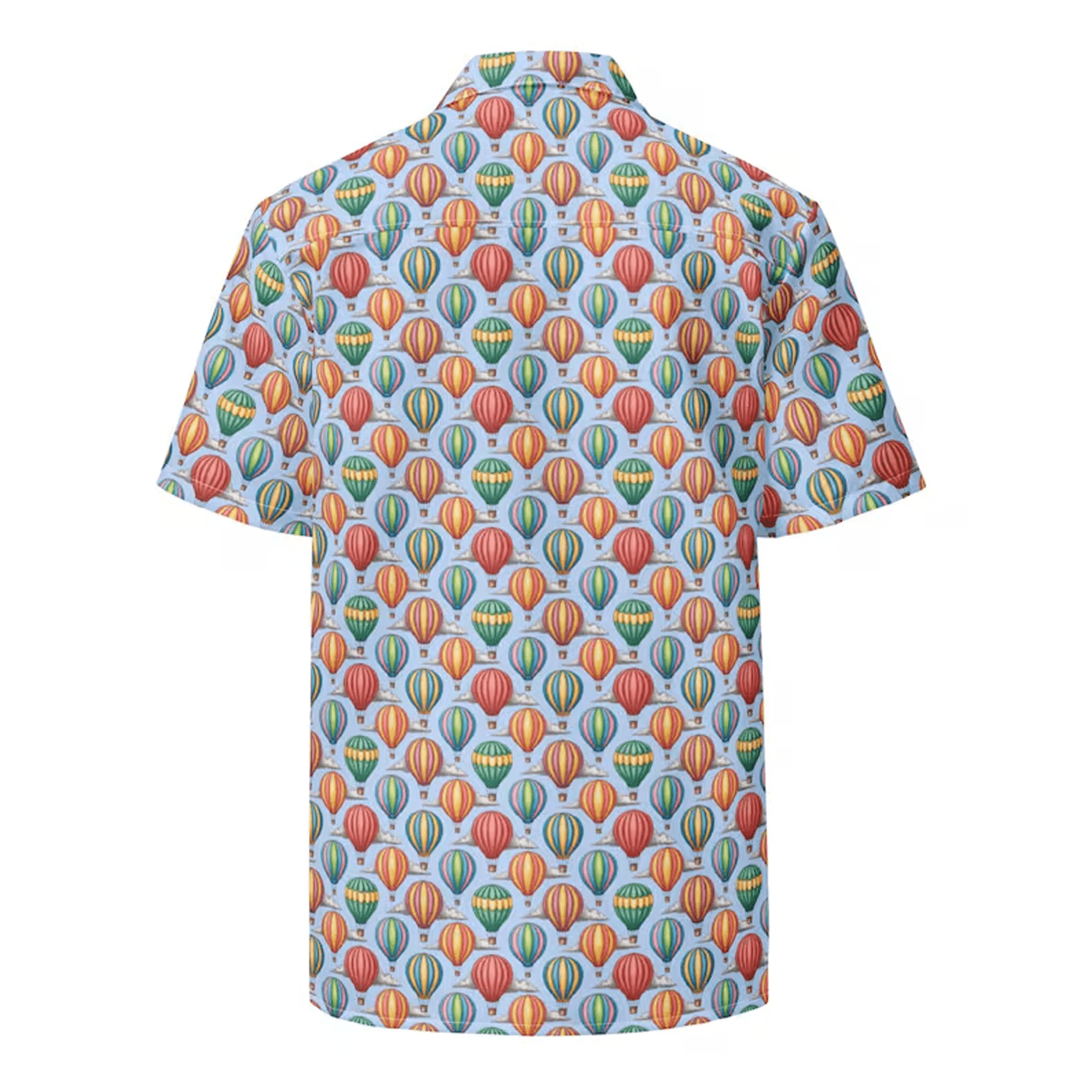 Hot Air Balloon Hawaiian Shirt Sky Festival Aloha Shirt Balloon Print Button Down Beach Outfit