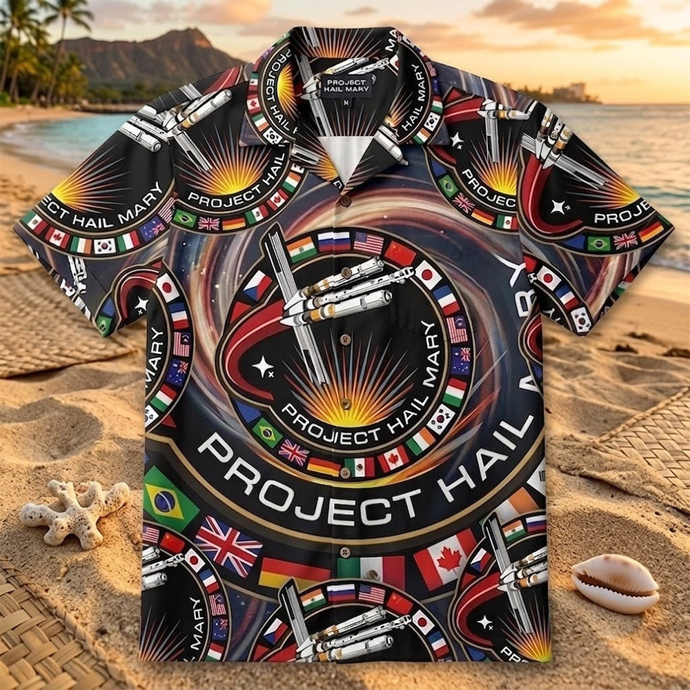 Project Hail Mary Ryland Grace Mission Patch Hawaiian Shirt, Sci-Fi Andy Weir Fan Gift 2026