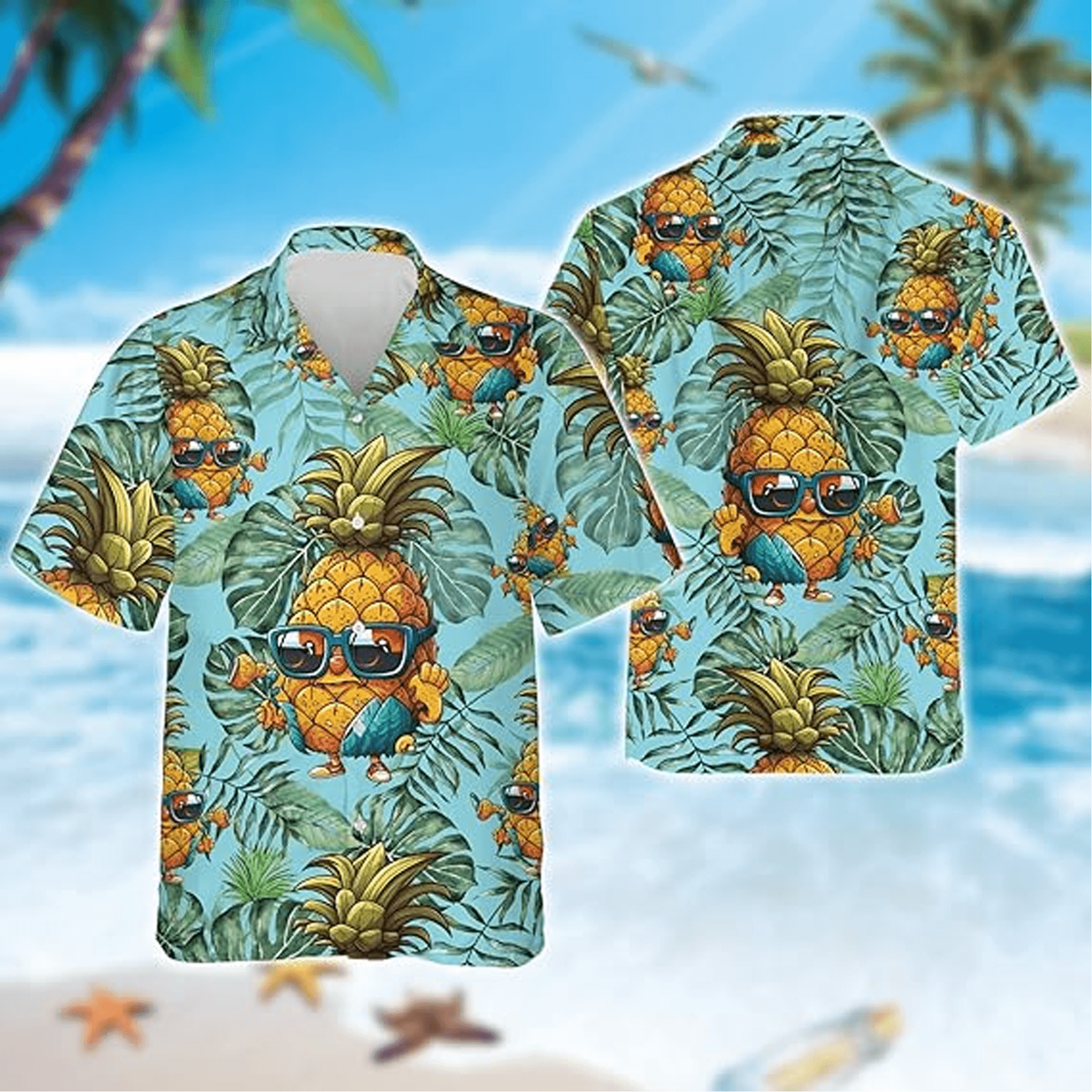 Cool Pineapple Hawaiian Shirt Tropical Aloha Button Down Summer Beach Party Outfit That Stands Out