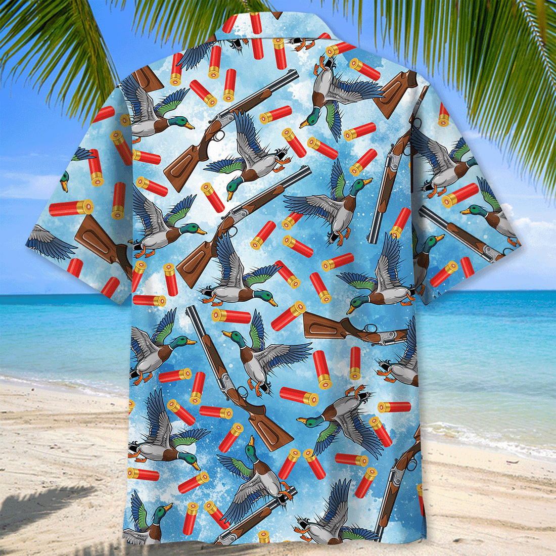 Duck Hunting Hawaiian Shirt  Hunter Aloha Button Down Outdoor Beach Outfit for Hunting Lovers