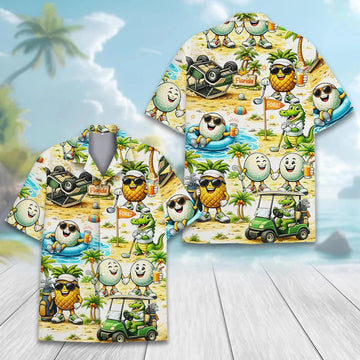 Florida Golf Hawaiian Shirt for Men Women, Aloha Beach Vacation Shirt, Summer Tropical Golf Shirt Gift